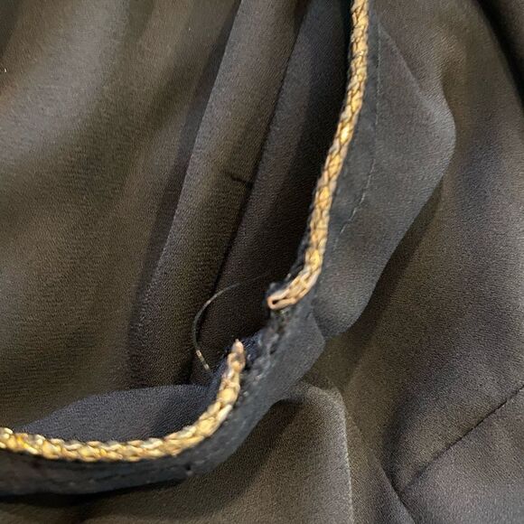 BEBE SLEEVELESS LONG BLACK TUNIC CROP OPEN BACK M - Picture 8 of 8